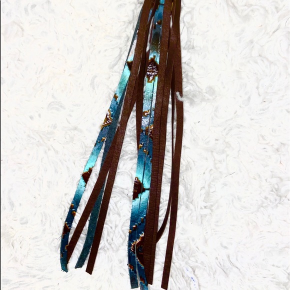 Navajo Accents Gen leather Clip-On Tassel for Bags